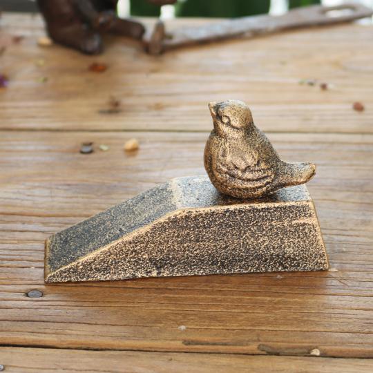 Cast Iron Decorative Bird Door Stop, Heavy Duty Door Stopper, Door Stop