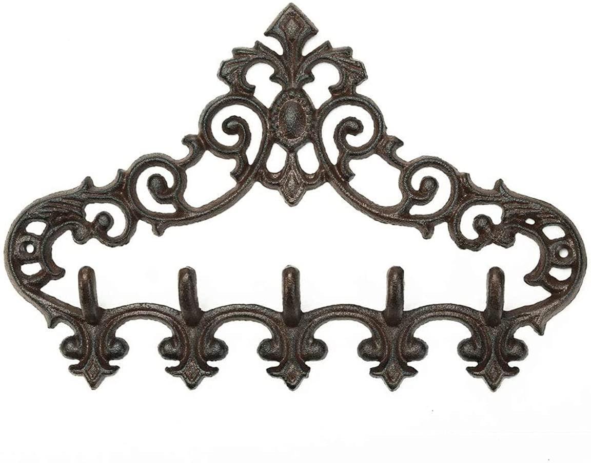 Vintage Cast Iron Ornate Wall Plaque w/ Hook