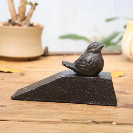Cast Iron Decorative Bird Door Stop, Heavy Duty Door Stopper, Door Stop