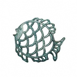 100% Handmade Cast Iron Carving Design Fish Shaped Pot Holder