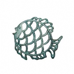 100% Handmade Cast Iron Carving Design Fish Shaped Pot Holder