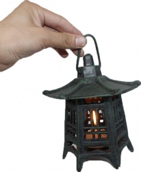 Cast Iron Pagoda Candle Holder