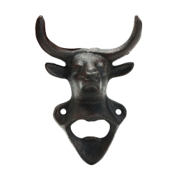 Brown Cast Iron Pop Bottle Opener Cast Iron Wall-mounted Bottle Opener Cast Iron Animal Bull Head Bottle Opener