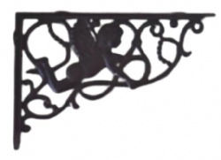 Cast Iron Antique Style ANGEL Brackets, Garden Braces Fairy Shelf Bracket