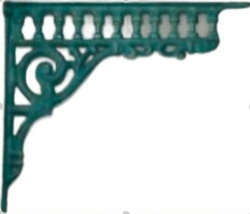 Cast Iron Wall Shelf Bracket Ornate Rust Brown