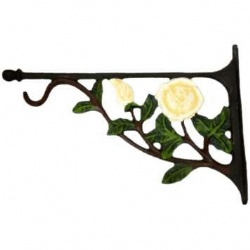 Metal Rose Cast Iron Wall Mounted Garden Decoration Wall Hanging Brackets Plants Hanger Storage Hooks