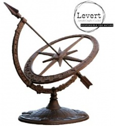 Vintage Armillary Style Cast Iron Garden Sundial