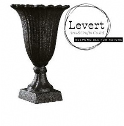 Vintage French Iron-finish Decorative Urn Containers Black  Antique Cast Iron Vase Flower Pot