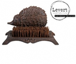 Wrought Iron Hedgehog Shaped Cast Iron Shoe Scraper Boot Brush Brown