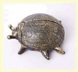100% Handmade Cast Iron Beetles Key Case Ladybug Key Hider Turtle Key Hider